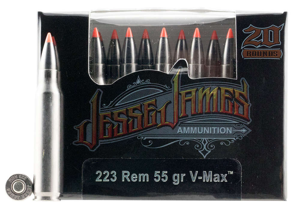 Ammunition Ammo Inc. 223055VMX JJ20 223Rem Jesse James Black Label 223 Reminqton 55 qr V-Max • Model: 223055VMX-JJ20